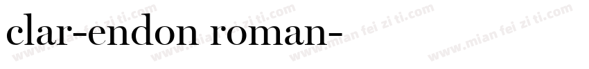 clar-endon roman字体转换